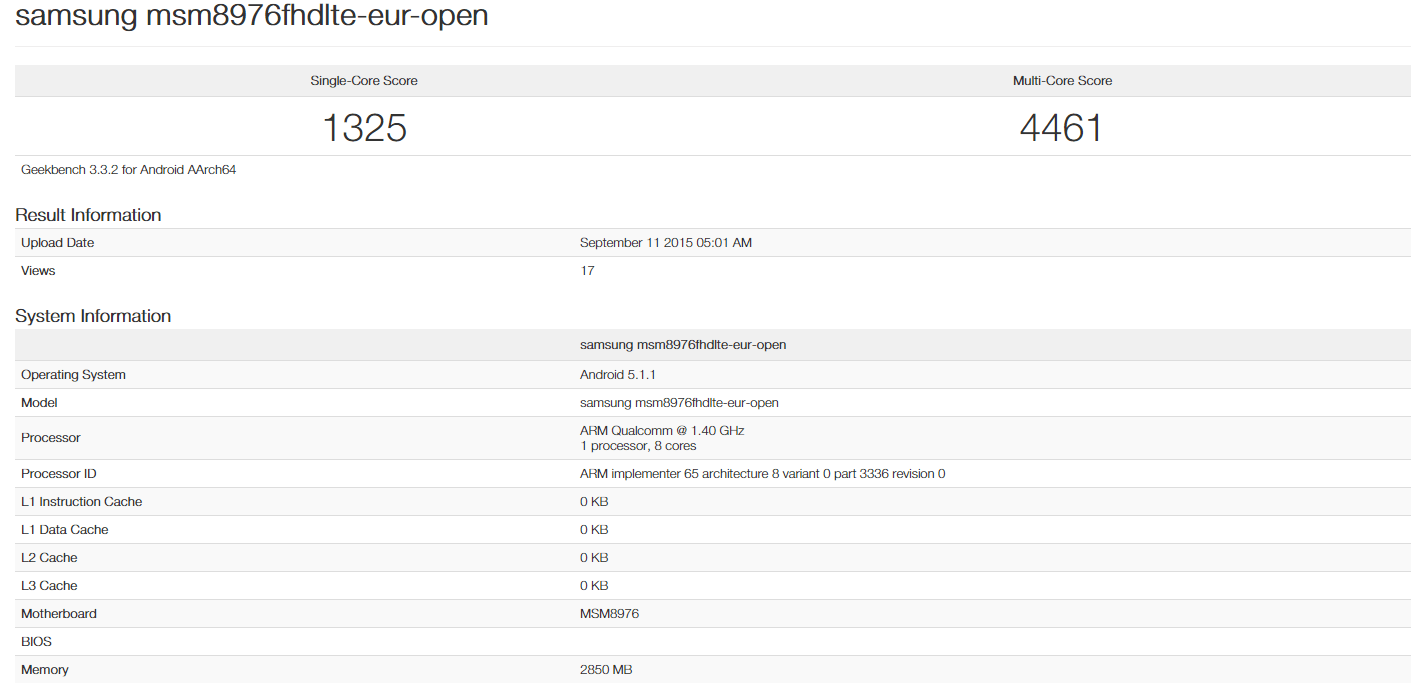 samsung galaxy a9 geekbench