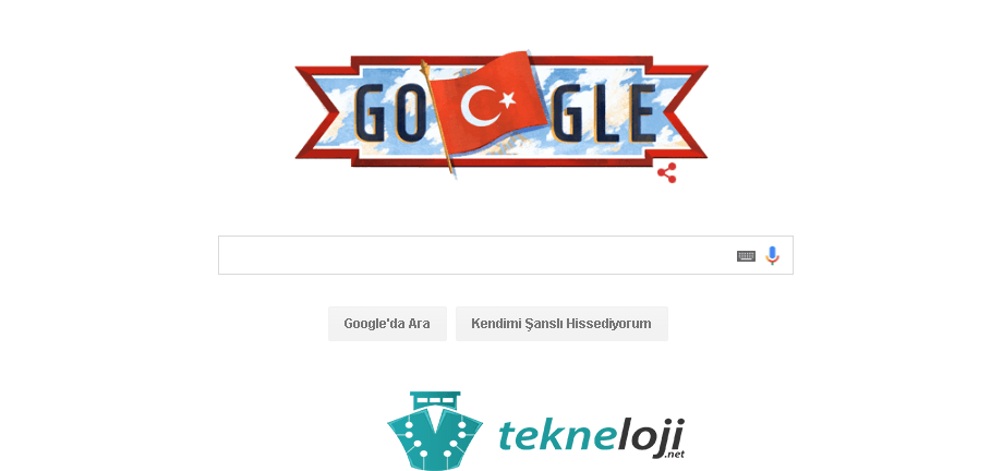 Google Türkiye Cumhuriyeti Bayramını Unutmadı !