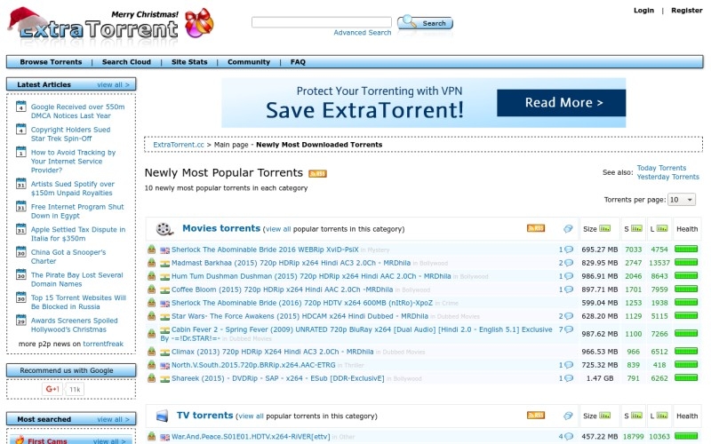 ExtraTorrent Kalıcı Olarak Kapatıldı !