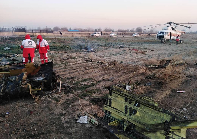 İran’dan Ukrayna’ya Giden Yolcu Uçağı Düştü; 180 Yolcu Hayatını Kaybetti