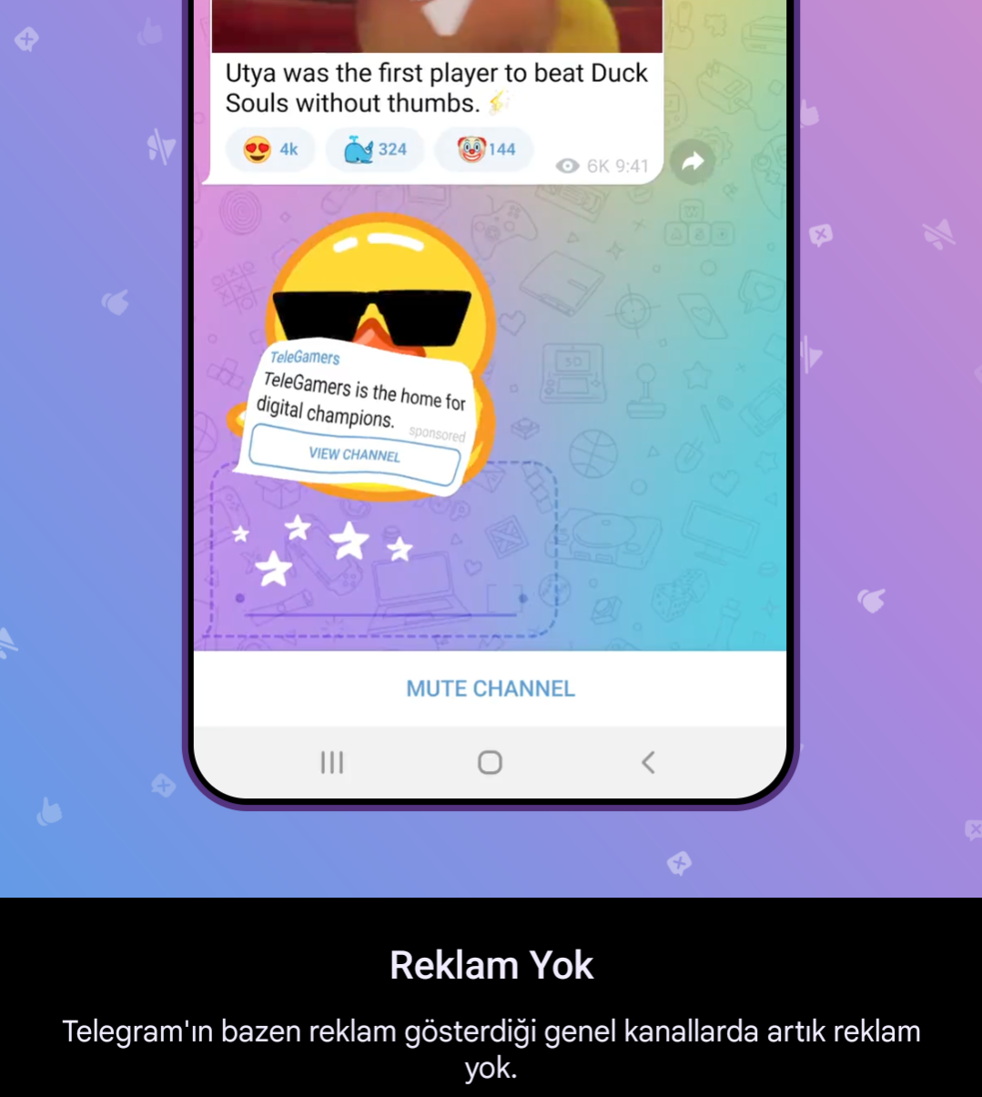 Telegram Premium, Reklam Yok